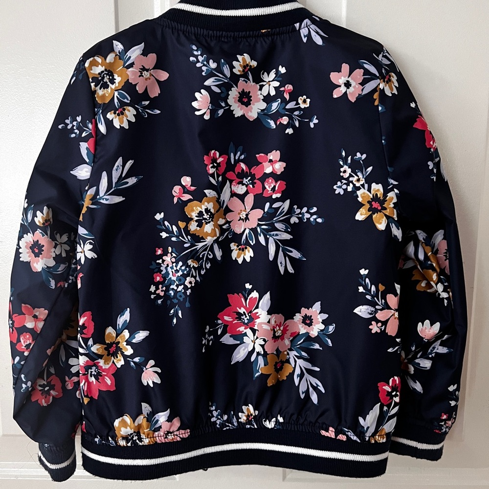 Carter's Kids Floral Jacket - Navy and Pink - Picture 2 of 8